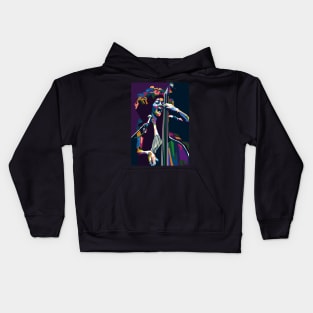 abstract popart Jazz spalding in WPAP Kids Hoodie